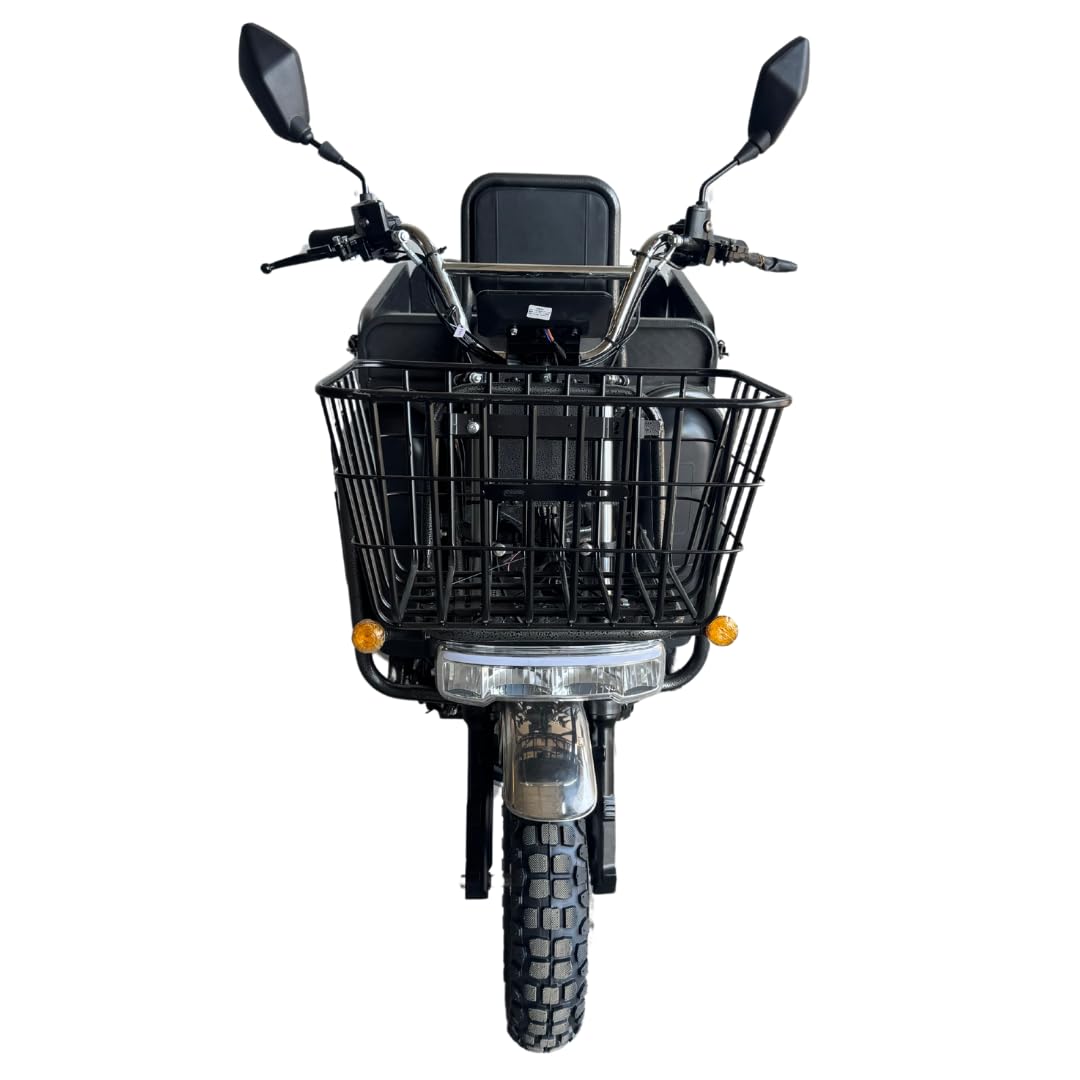 EOX E-Horse Low Speed 3 Wheeler Electric Loader Scooter Non RTO, 600Kg Weight Capacity, Black with Portable Lithium Battery & Charger - Image 6