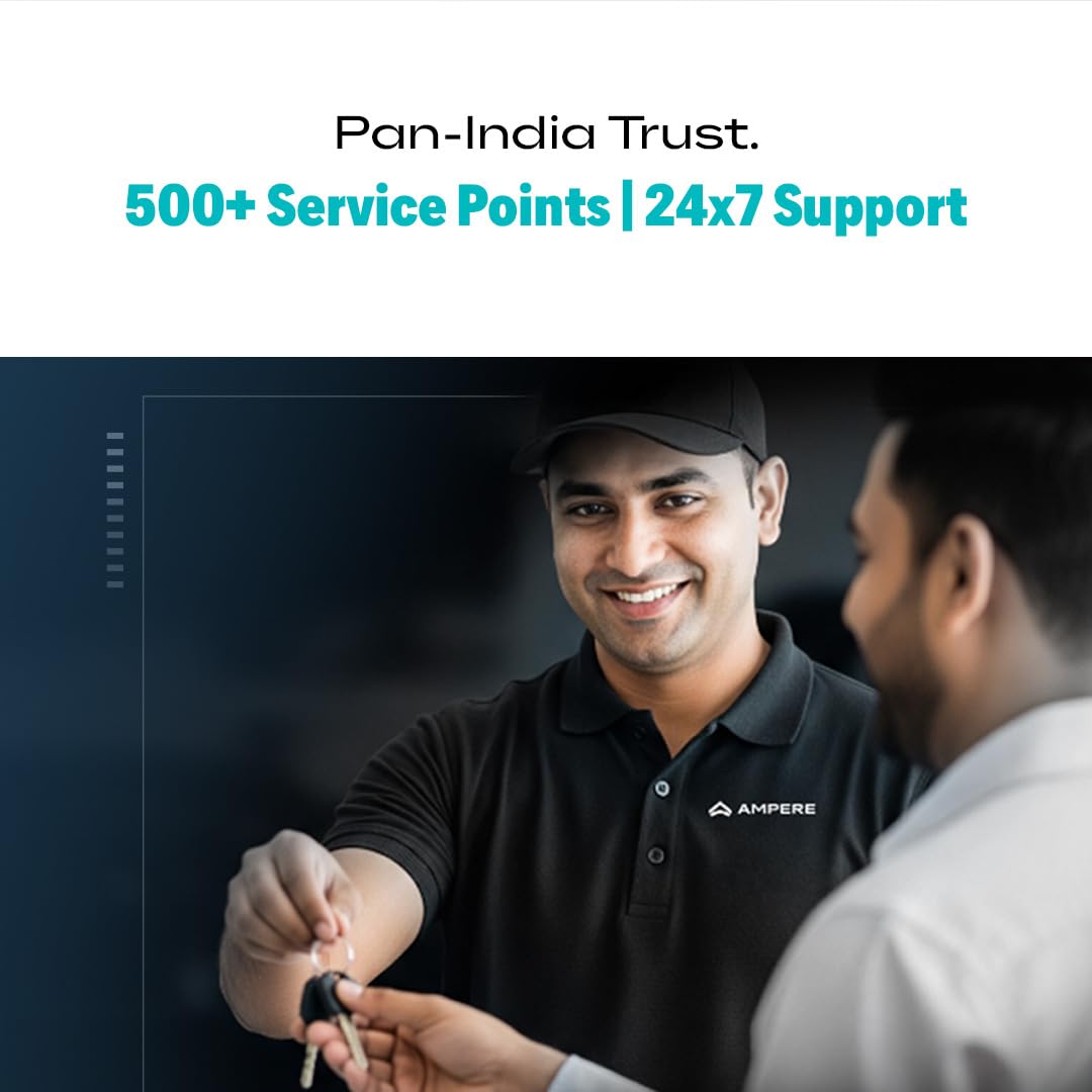 Ampere Powered by Greaves Electric Mobility Nexus ST High Performance Family Electric Scooter with Portable Charger Ex-Showroom (LUNAR WHITE) - Image 6