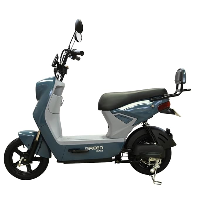 Green Sunny Low Speed Electric Scooter Non RTO 40KM Range with Portable Charger (Blue)