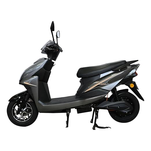 Green Invicta Low Speed Electric Scooter Non RTO 60KM Range Grey with Portable Charger