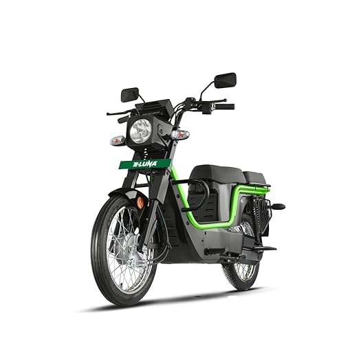 Kinetic Green E-Luna X3 Plus High Speed Electric Scooter with charger - Sparkling Green - Ex-Showroom