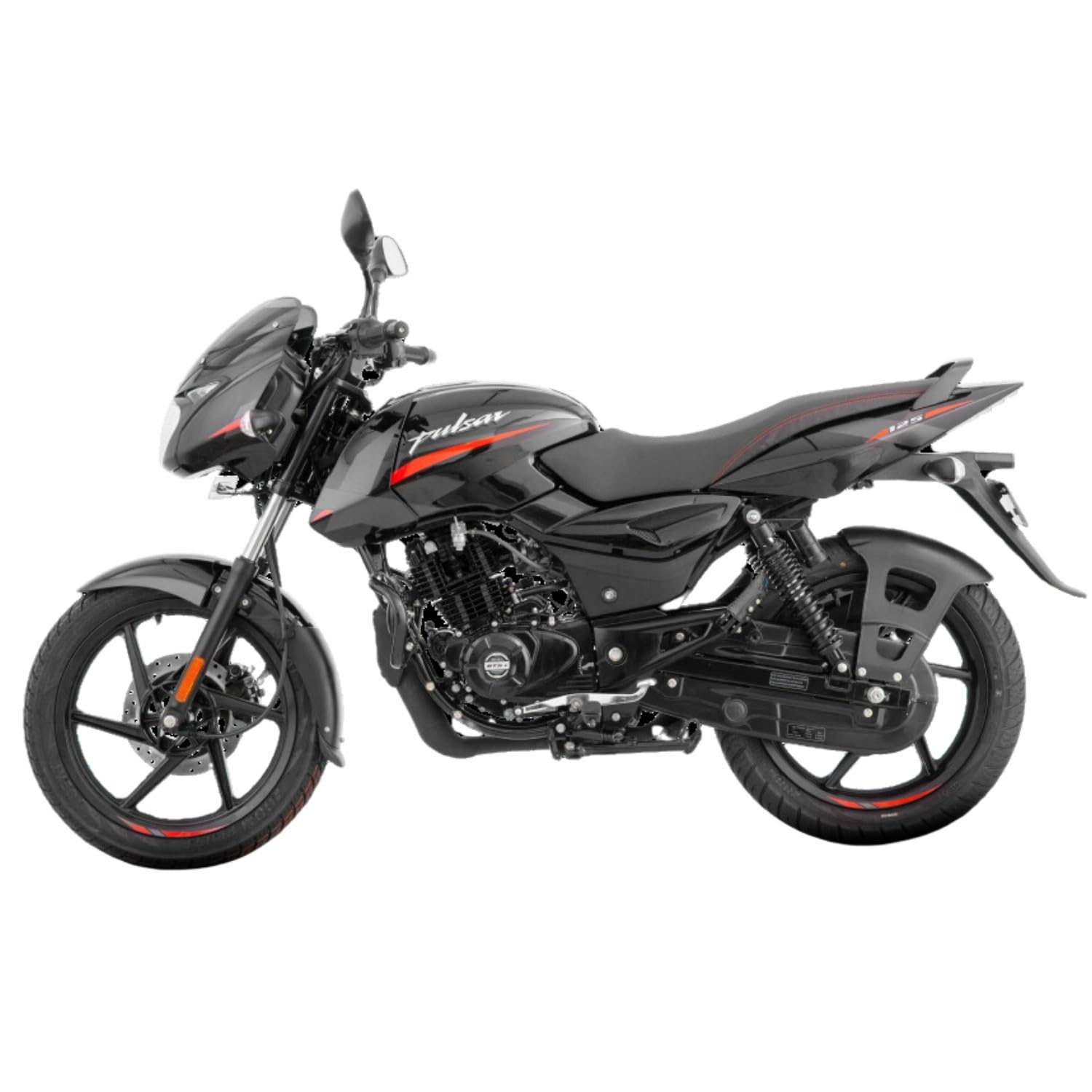 Bajaj Pulsar 125 Neon Disc Motorcycle/Motorbike - Ebony Black Solar Red Decals - Ex-Showroom - Image 5