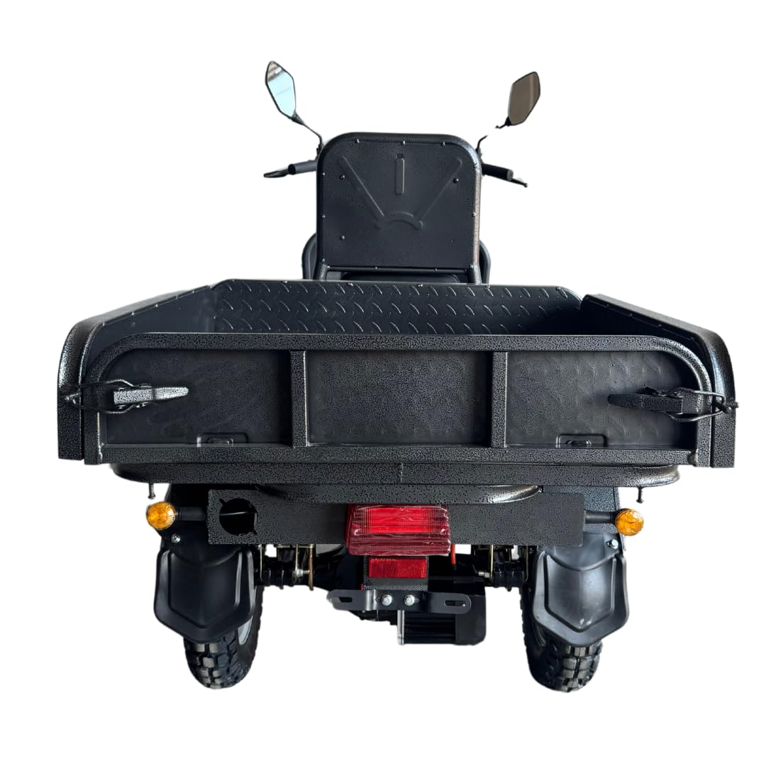 EOX E-Horse Low Speed 3 Wheeler Electric Loader Scooter Non RTO, 600Kg Weight Capacity, Black with Portable Lithium Battery & Charger - Image 5