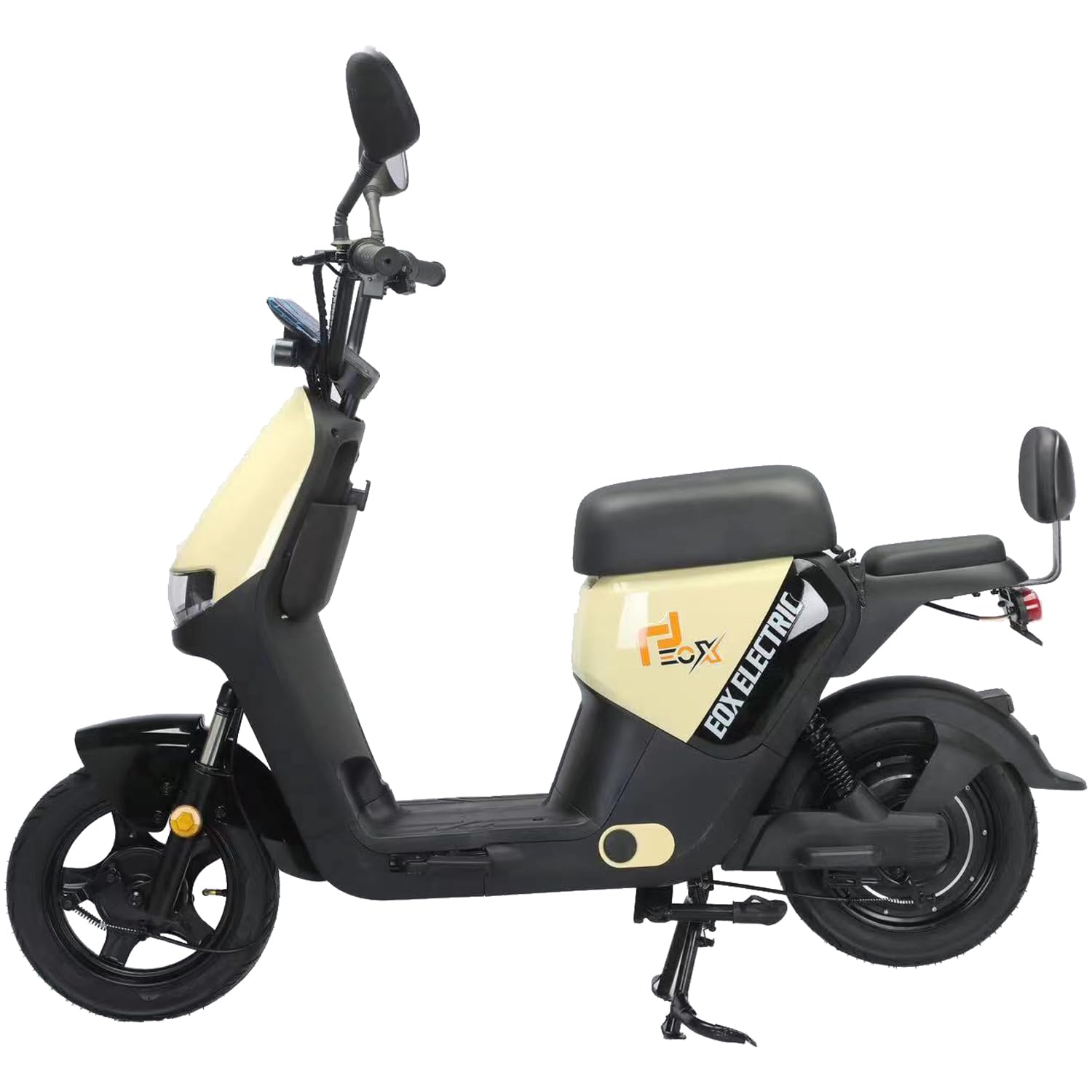 EOX OLO Low Speed Electric Scooter Non RTO with 45Km Mileage, Pastel Yellow & Black Portable Lithium Battery & Charger - Image 2