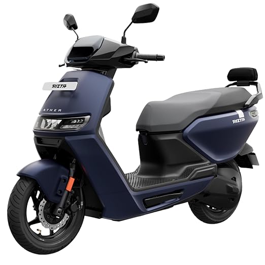 Ather Rizta S 123 KM IDC range in Pangong Blue Mono booking for Ex-Showroom