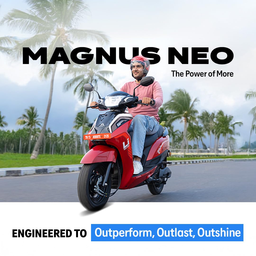 Ampere Powered by Greaves Electric Mobility Magnus Neo Electric Scooter | 80-95 km Real Range, Safest LFP Battery with 5-Year/75,000km Warranty, City-Speed Family Scooter, Strong Dual Frame Chassis (Glossy Black) - Image 2