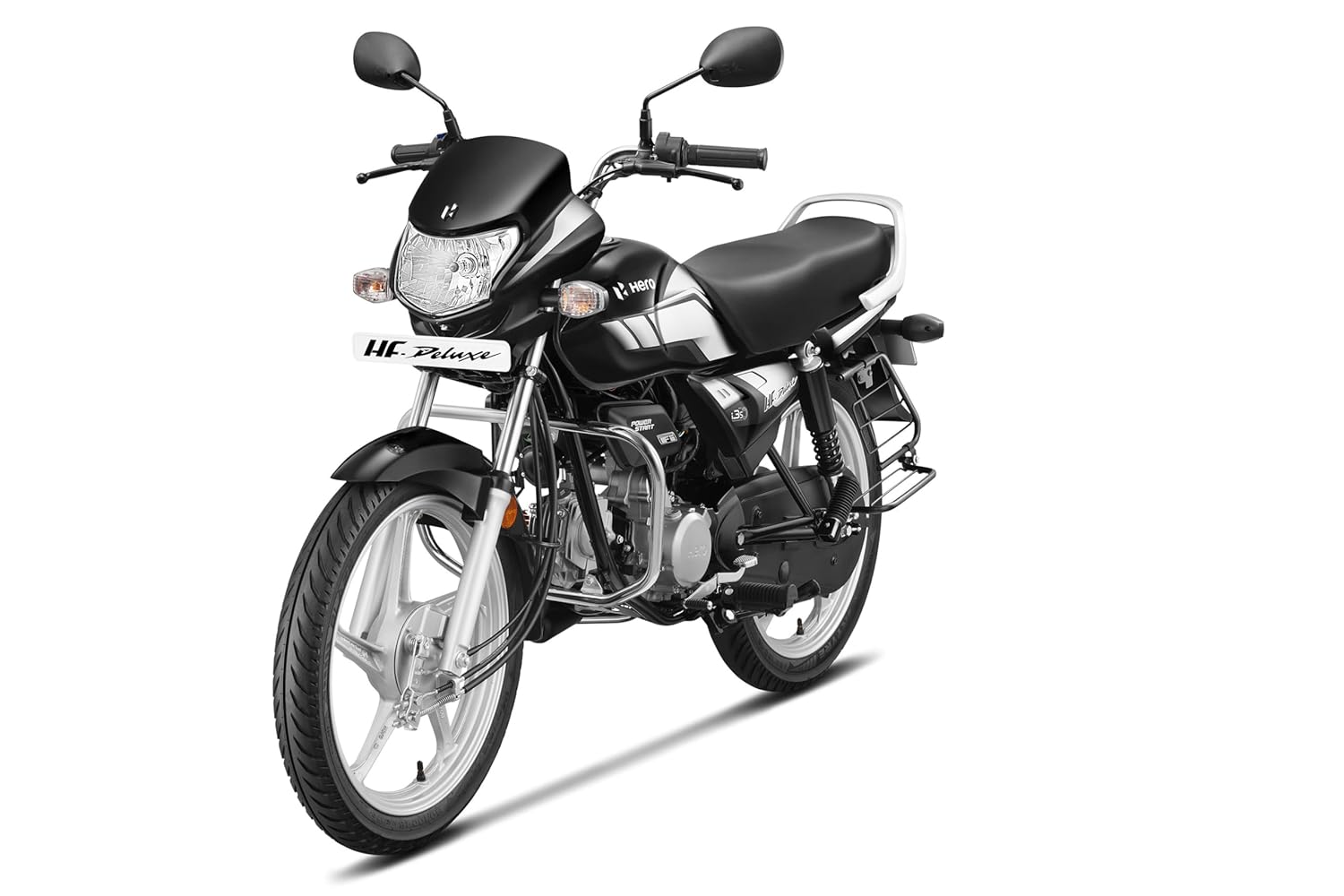 Hero Hf Deluxe 24 BS6 Bike (DRS CS FI) Black-Grey Stripe Booking For Ex-Showroom Price - Image 5
