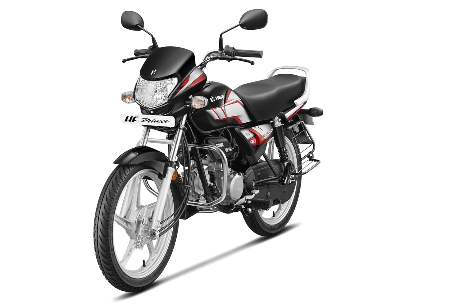 Hero Hf Deluxe 24 BS6 Bike (DRS CS FI) Black-Red Stripe Booking For Ex-Showroom Price - Image 5