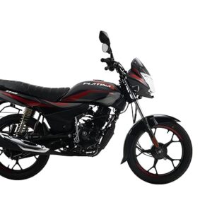 Bajaj Platina 110 Es Drum Motorcycle/Motorbike - Black Red - Ex-Showroom