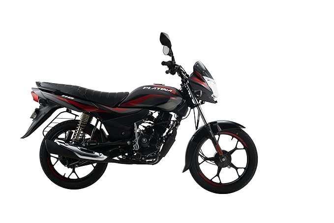 Bajaj Platina 110 Es Drum Motorcycle/Motorbike - Black Red - Ex-Showroom