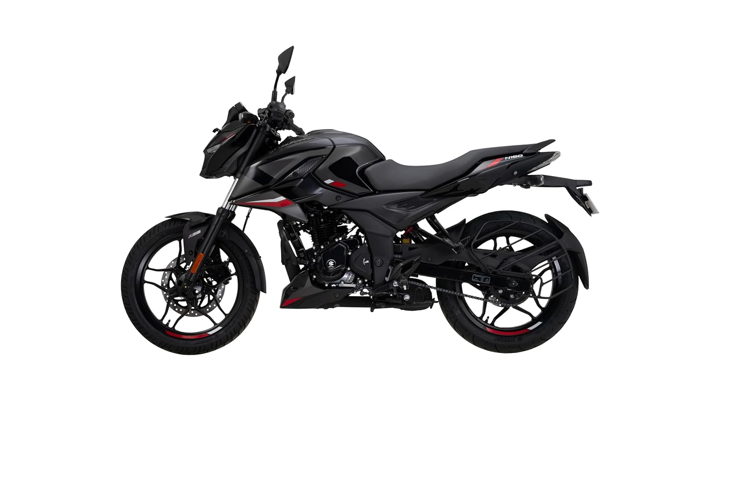 Bajaj Pulsar N160 Twin Disc Dual Channel Single Seat Motorcycle/Motorbike - Ebony Black - Ex-Showroom - Image 2