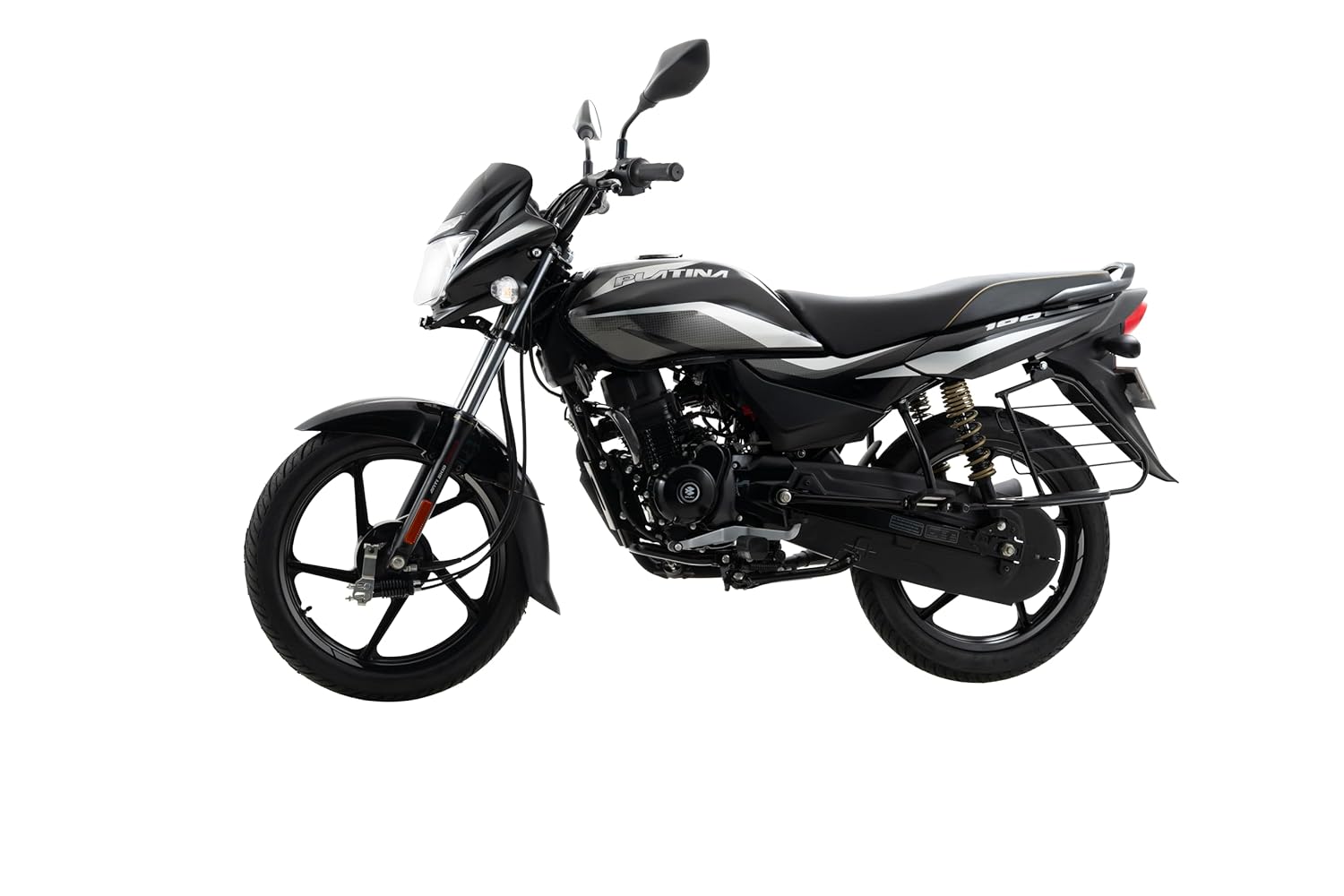 Bajaj Platina 100 Es Drum Motorcycle/Motorbike - Black Silver - Ex-Showroom - Image 2