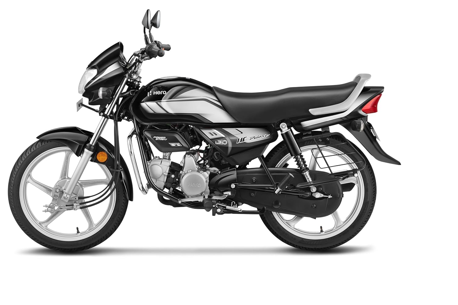 Hero Hf Deluxe 24 BS6 Bike (DRS CS FI) Black-Grey Stripe Booking For Ex-Showroom Price - Image 2